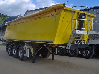 самосвальный полуприцеп ZASLAW желтый цвет