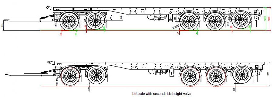 Лесовозный 5-осный прицеп ZASŁAW с дышлом и поворотным кругом, с передвижными стойками D-667 PL.11.22.B.KPЛесовозный 5-осный прицеп ZASŁAW с дышлом и поворотным кругом, с передвижными стойками D-667 PL.11.22.B.KP