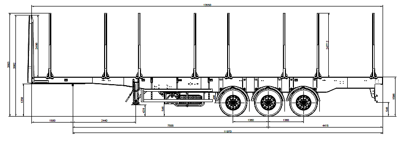 Полуприцеп лесовоз ZASŁAW NL.13.KP/201/338