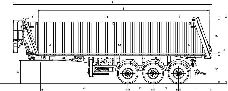 Самосвальный полупицеп Заслав алюминиевый кузов NW.86.17.AKZ.S,~37&sup3;
